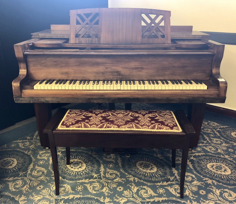 Early 20th Century rosewood Liedmann baby grand piano, together with a piano stool Provenance: