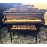 Early 20th Century rosewood Liedmann baby grand piano, together with a piano stool Provenance: