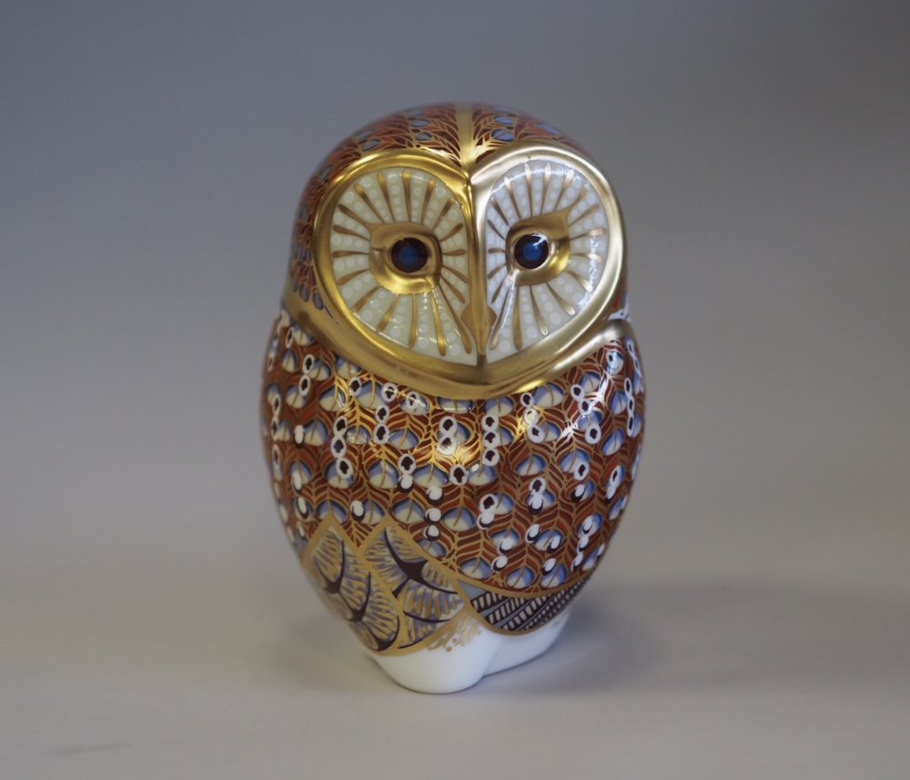 Royal Crown Derby Owl paperweight, LIX, 11cm high