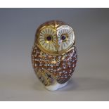 Royal Crown Derby Owl paperweight, LIX, 11cm high