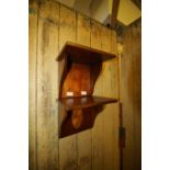 Pair of inlaid mahogany wall brackets