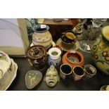 Selection of studio pottery