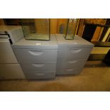 2 Ikea metal 3 drawer units and castors