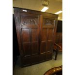 Large Early 18th C Oak Livery Cupboard