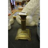 Brass column candlestick