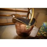 Copper coal scuttle