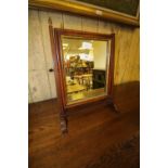 Small 19th C mahogany swing mirror