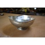 Middle Eastern White Metal Bowl - marked silver