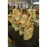 4 Staffordshire pottery Figures