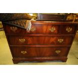 Reproduction mahogany chest of drawers