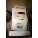 Box of prints and etchings