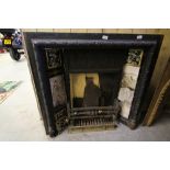 Cast Iron Fireplace with Tile Inserts (A/F)