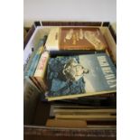 Box of mixed Geology, Archaeology, Mountaineering and History books inc Boell [Jacques] - High