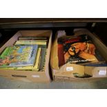 Box of children's books and annuals inc Engle and a box of novels inc Hornblower