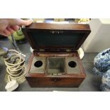 Mahogany tea caddy