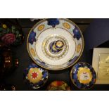 Royal Worcester Millennium china bowl and other pieces
