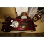 Wall clock and 2 mantel clocks