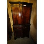 Reproduction mahogany cocktail cabinet