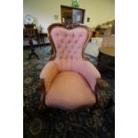 Victorian walnut armchair