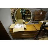 Teak chest of drawers and dressing table