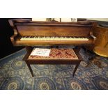 Early 20th Century rosewood Liedmann baby grand piano, together with a piano stool