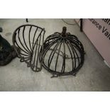 3 Wrought Iron Hanging Baskets