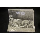 22 Henry Moore Sheep Prints