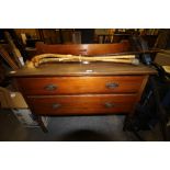 Victorian Mahogany 2 Drawer Washstand