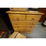 2/2 pine chest of drawers