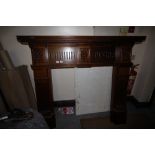 Oak fire surround with marble