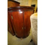 19th century Bow-front corner cupboard