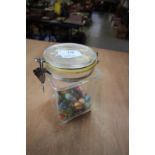 Jar of marbles 'including onion skin'
