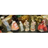 2 Royal Doulton figurines and 4 others