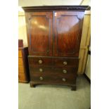 George III Mahogany Press Cupboard