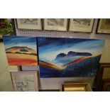 2 oils on canvas - landscapes