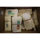 Quantity of franked UK stamps mounted on cards