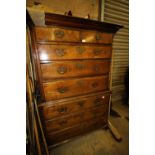 George III Mahogany Chest on Chest - with later alterations