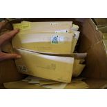 2 boxes of stamped envelopes reflecting the International and UK Trade of the British Velvet and