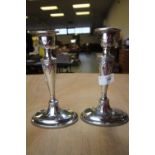 Pair of Neo-Classical design candlesticks, unmarked