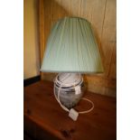 Highland Stoneware electric lamp with shade