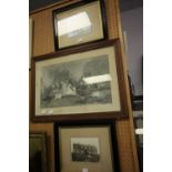 Two framed Victorian photos and framed print