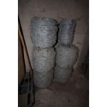 Six rolls of barbed wire