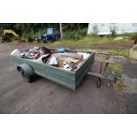 Car trailer containing mixed scrap