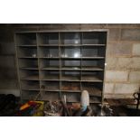 Metal shelves