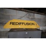 Pair plastic Rediffusion signs