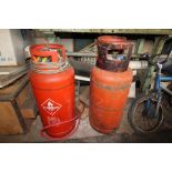 Two gas cylinders
