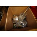 Box of Vintage Car Lights including Lucas