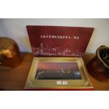 Jing Dian, photograph, Huangpu River, Shanghai, framed, in gift box and with paper carrier bag