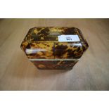 19th century tortoiseshell tea caddy