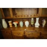 Selection of vases, inc. Denby, Crown Ducal and Lustre